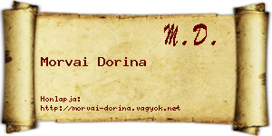 Morvai Dorina névjegykártya