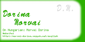 dorina morvai business card